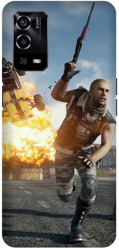 UMPRINT Back Cover for Oppo A55/CPH2325, Pubg Bttlegraunds Printed Back Cover  (Multicolor, Hard Case, Pack of: 1)