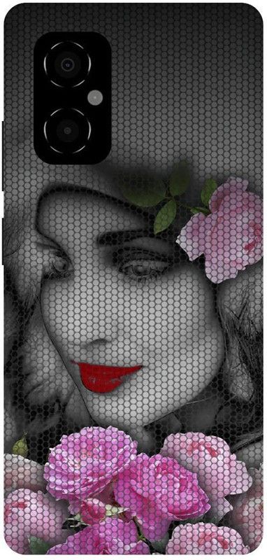 play fast Back Cover for POCO M4 5G, MZB0BRWIN, FLOWER, GIRL, BEAUTY, NET, ART  (Multicolor, Hard Case, Pack of: 1)