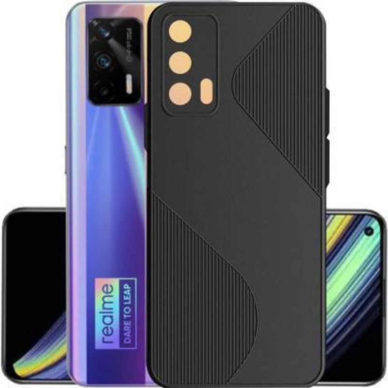 Aarnu Back Cover for Realme X7 Max  (Black, Grip Case, Silicon, Pack of: 1)