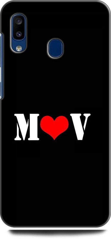 Afterglow Back Cover for SAMSUNG Galaxy A20 M V, M LOVES V, NAME, LETTER, ALPHABET, MV LOVE, HART  (Multicolor, Shock Proof, Pack of: 1)