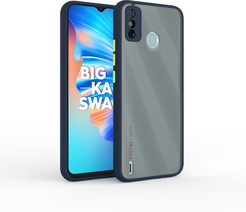 Obstinate Back Cover for Tecno Spark Go (2021), CAMERA PROTECTION CASE, SMOKE CASE  (Blue, Hard Case, Pack of: 1)