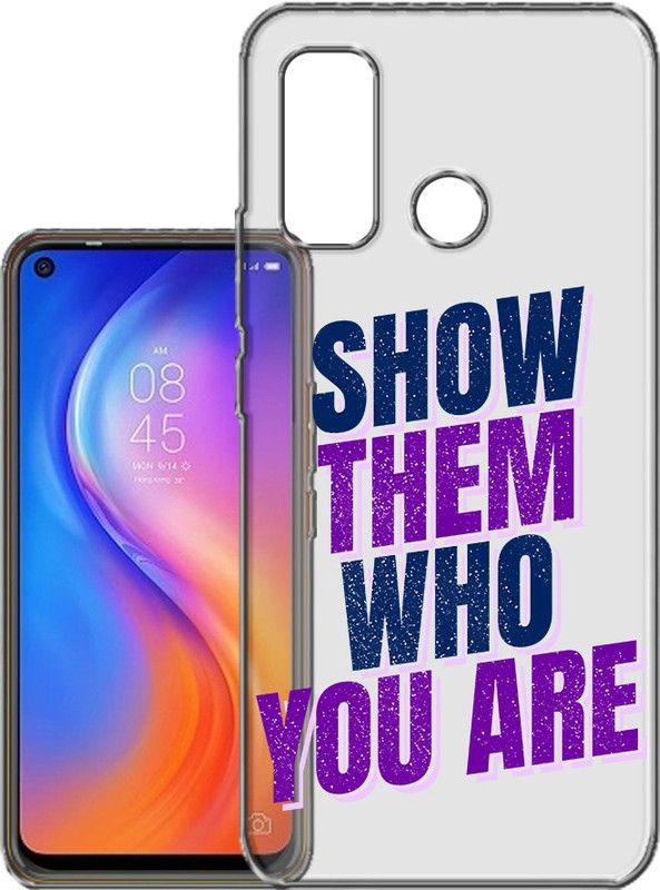 HANIRY Back Cover for Tecno Camon 15  (Transparent, Blue, Flexible, Silicon, Pack of: 1)
