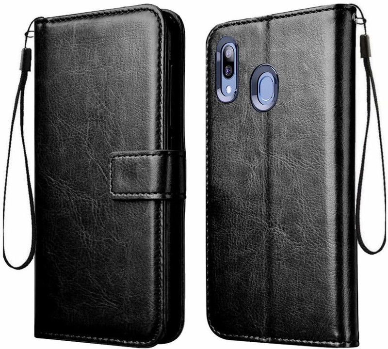 Trifty Flip Cover for Vintage Vivo V9 Black  (Black, Cases with Holder, Pack of: 1)
