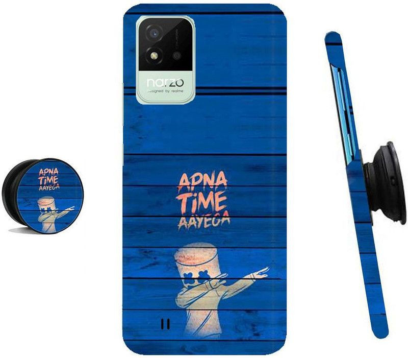 HELLO CASE Back Cover for Realme Narzo 50i  (Blue, Cases with Holder)