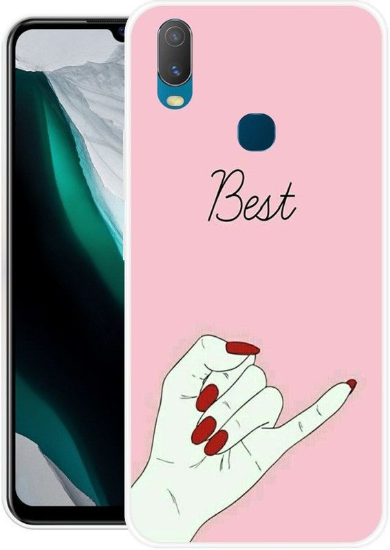 redfly Back Cover for Vivo Y11  (Pink, White, Silicon)