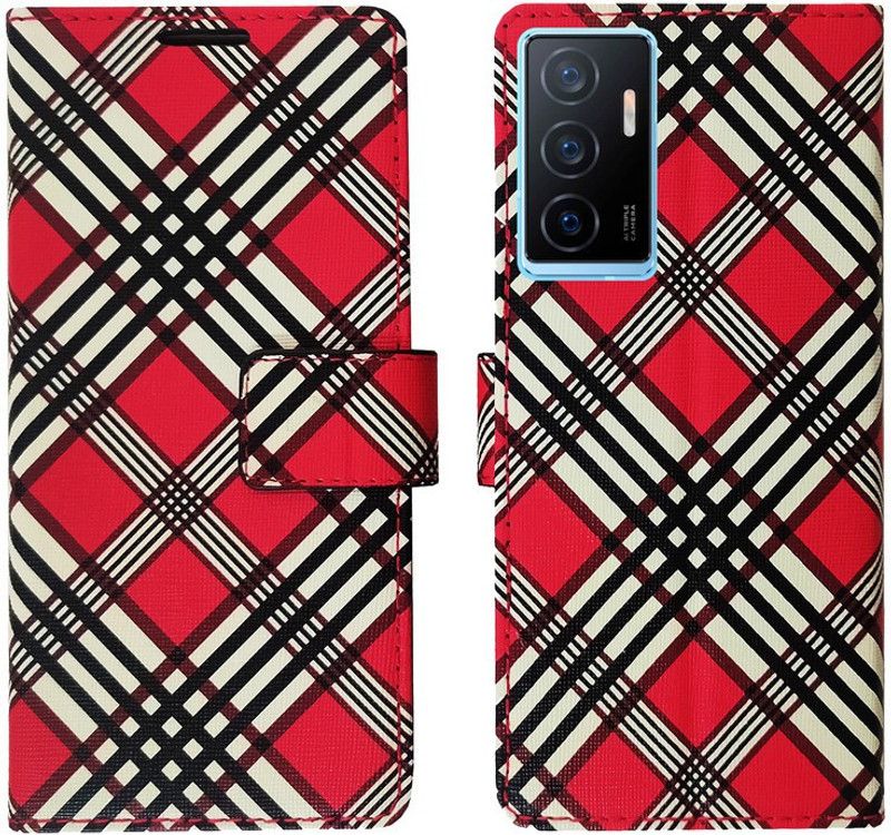 AD Enterprises Flip Cover for Vivo Y75 4G  (Pink, Magnetic Case, Pack of: 1)