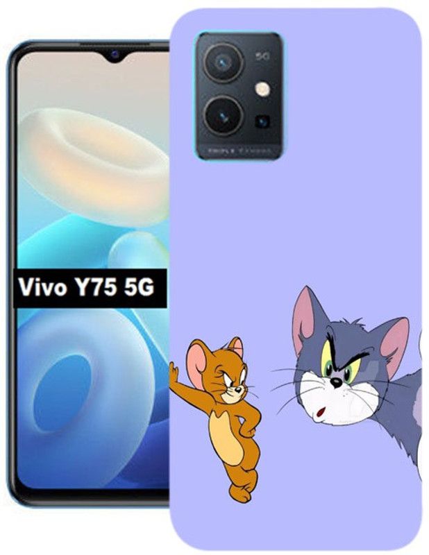 BeauCase Back Cover for Vivo Y75 5G  (Multicolor, Grip Case, Silicon)