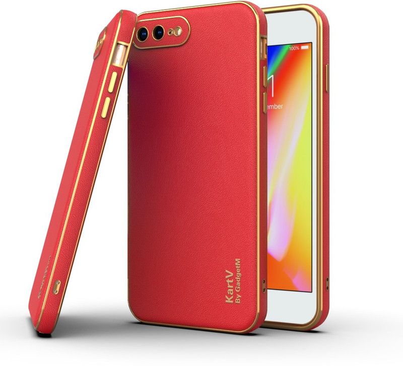KartV Back Cover for Apple iPhone 7 Plus, Apple iPhone 8 Plus, Apple iPhone 7 Plus, Apple iPhone 8 Plus  (Red, Gold, Camera Bump Protector, Pack of: 1)