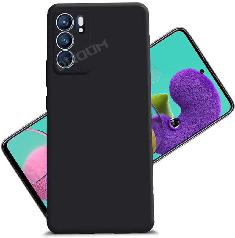 DROOM Back Cover for Oppo Reno 6 5G  (Black, Grip Case, Silicon, Pack of: 1)