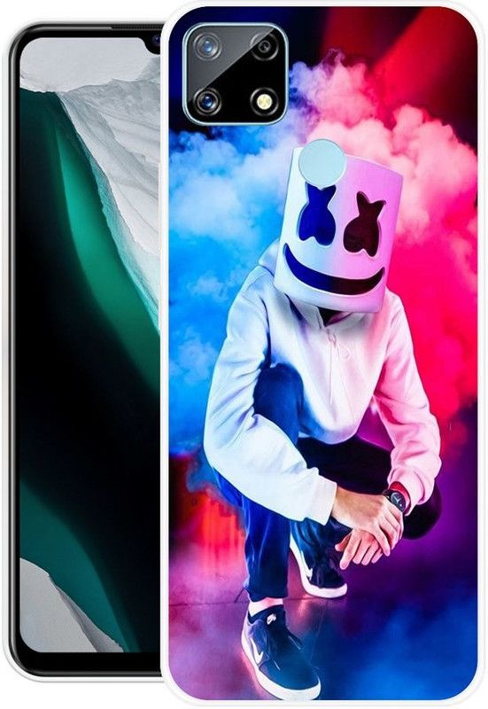 DESILOVE Back Cover for Realme C25  (Multicolor, Grip Case, Silicon, Pack of: 1)