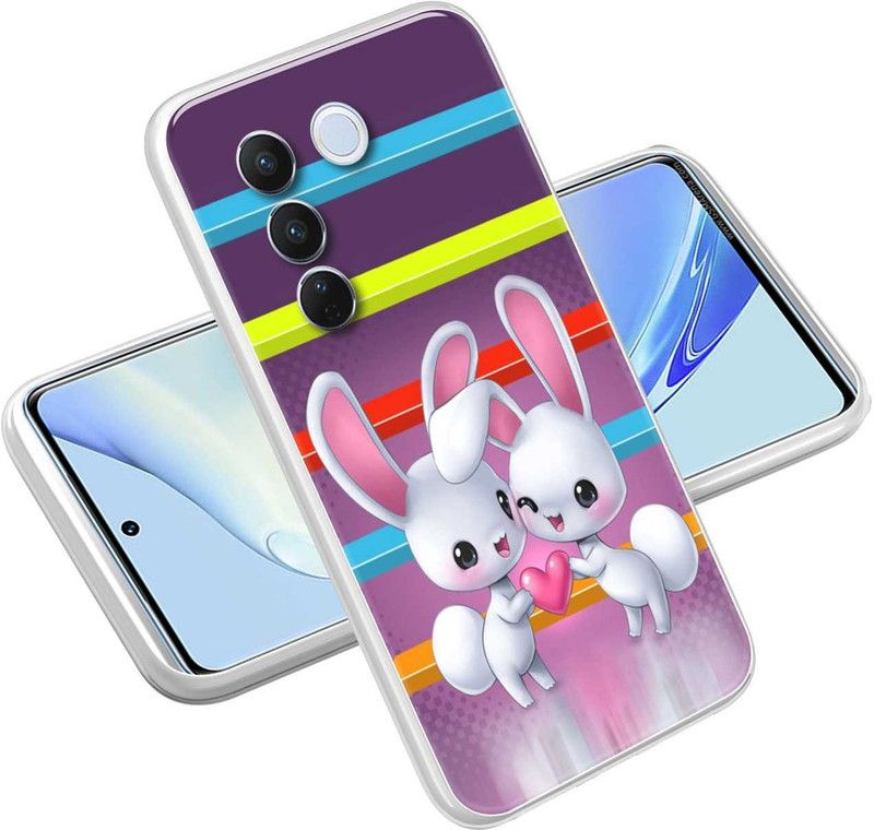 Vascase Back Cover for Vivo V27 Pro  (Multicolor, Dual Protection, Silicon, Pack of: 1)