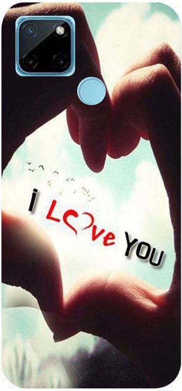 Golden Mask Back Cover for Sky Hawk Back Cover For Realme C21Y I love you  (Multicolor, Waterproof, Silicon, Pack of: 1)
