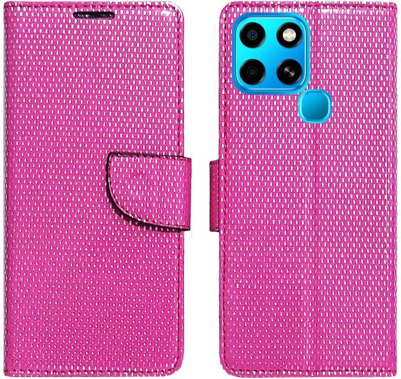 AD Enterprises Flip Cover for Infinix Smart 6  (Pink, Magnetic Case, Pack of: 1)