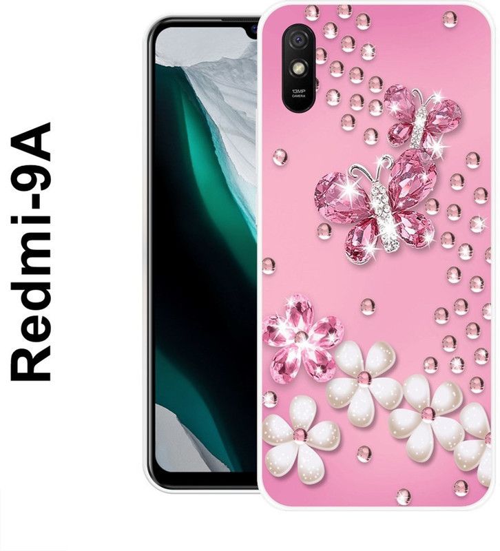 BAGRA Back Cover for Redmi 9A  (Pink, Grip Case, Silicon)