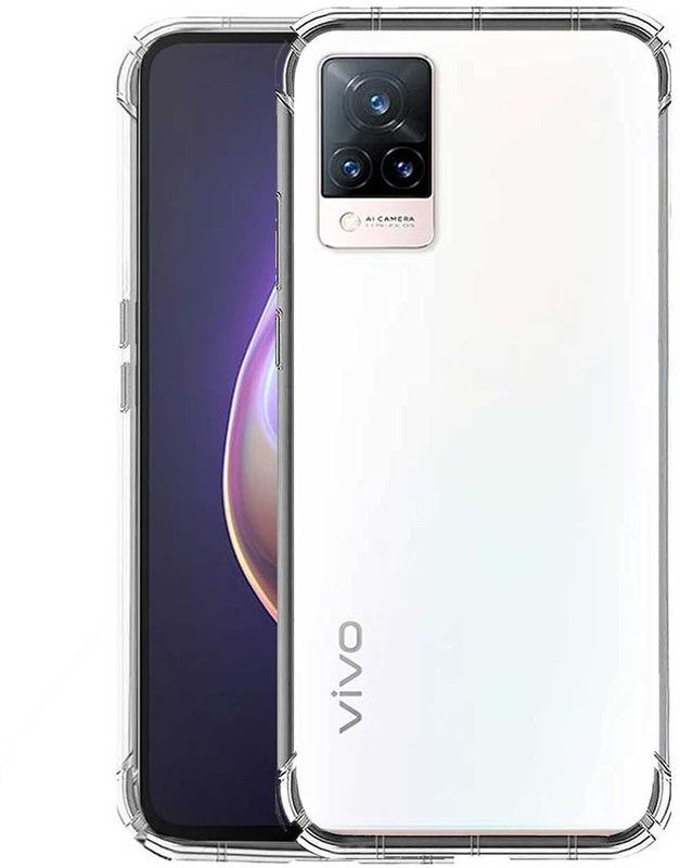 AKSHUD Back Cover for Vivo V21 5g, Vivo V21  (Transparent, Shock Proof, Silicon, Pack of: 1)