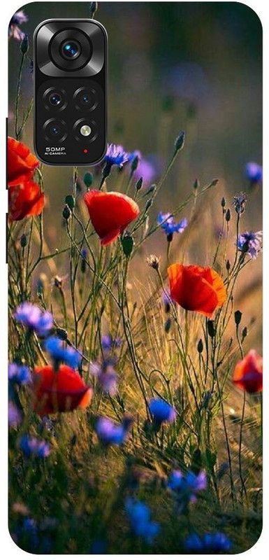 THE NARAYANA COLLECTIONS Back Cover for REDMI NOTE 11-FOOL,ROSES,GULAB,FLOWER  (Multicolor, Hard Case, Pack of: 1)