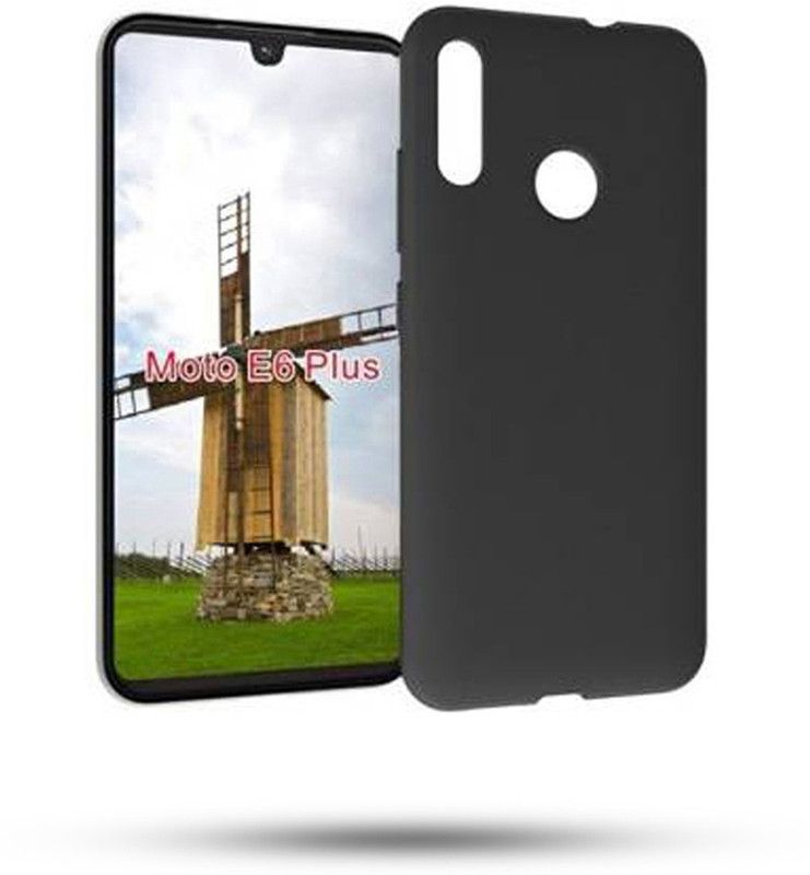 Mozo Back Cover for Motorola Moto E6s  (Black, Flexible, Pack of: 1)