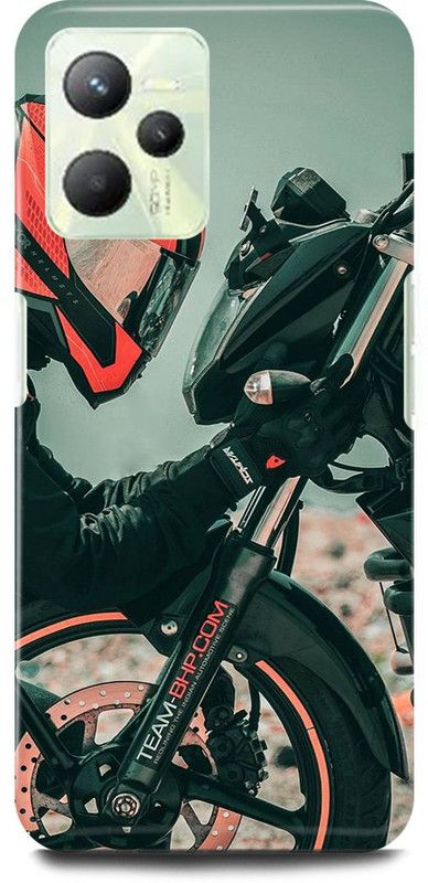 play fast Back Cover for Realme C35, RMX3511 RIDER, BOY, BIKE, KTM, DUKE  (Black, Hard Case, Pack of: 1)