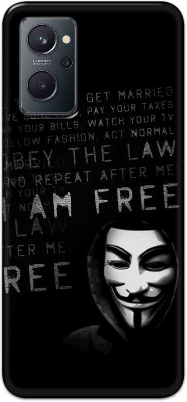 NDCOM Back Cover for Realmi 9i I Am Free Printed  (Multicolor, Hard Case, Pack of: 1)