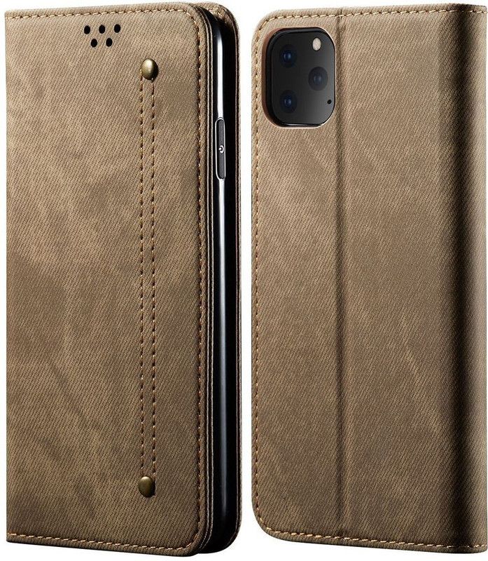 Bepak Wallet Case Cover for Apple iPhone 11 Pro MAX (6.5)  (Khaki, Magnetic Case, Pack of: 1)