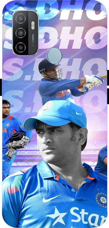 LIKELOOK Back Cover for Oppo A53 2020, Oppo A33 2020, ( M S Dhoni, Cricket Team )  (Multicolor, Shock Proof, Pack of: 1)