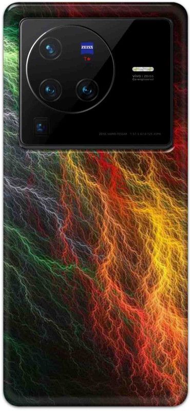 NDCOM Back Cover for VIVO X80 PRO 5G Rainbow Lightning Printed  (Multicolor, Hard Case, Pack of: 1)