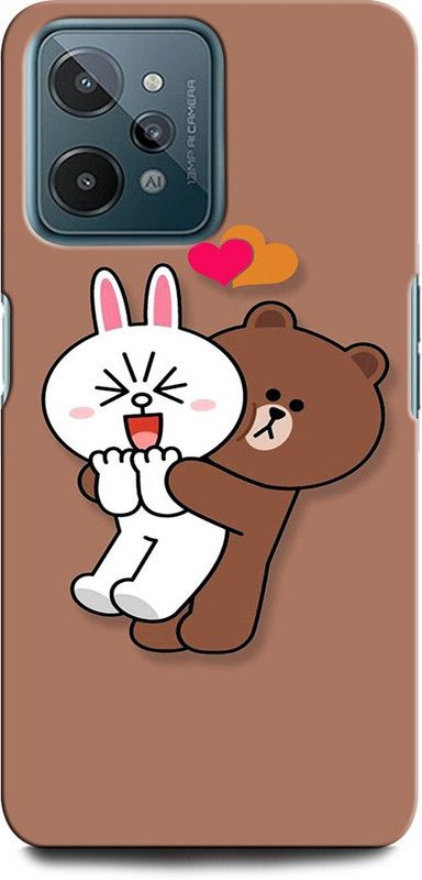 INTELLIZE Back Cover for Realme C31 BEAR, ANIMAL, LOVE ANIMAL, TEDDY BEAR, HEART, CUTE  (Multicolor, Hard Case)