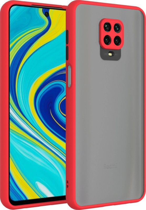 AOnes Back Cover for Mi 10 Lite  (Red, Cases with Holder, Pack of: 1)