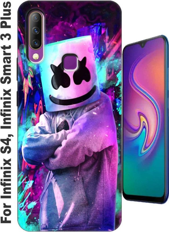 stroxy Back Cover for Infinix S4/ Infinix Smart 3 Plus 2633  (White, Dual Protection, Silicon, Pack of: 1)