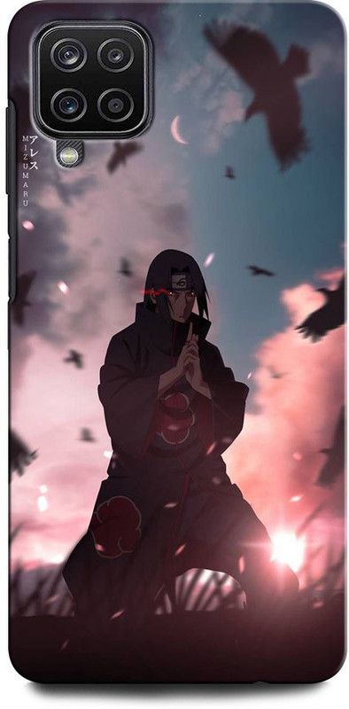GRAFIQE Back Cover for SAMSUNG Galaxy A12 ITACHI UCHIHA, GIRL, ANIMATION, ANIME, CARTOON  (Multicolor, Shock Proof, Pack of: 1)