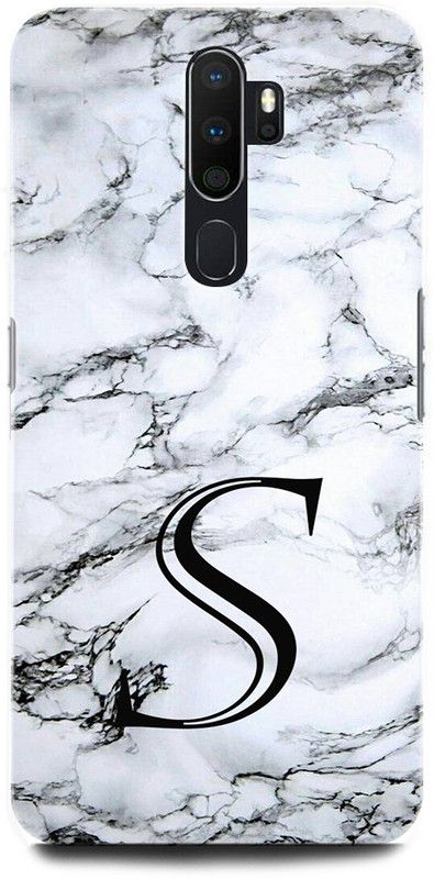 ORBIQE Back Cover for OPPO A5  (Black, White, Hard Case, Pack of: 1)
