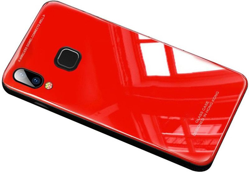 Vaku Luxos Back Cover for Vivo Y95 / Vivo Y91 / Vivo Y93 Club Series Ultra-Shine Luxurious Tempered Finish Case  (Red, Pack of: 1)