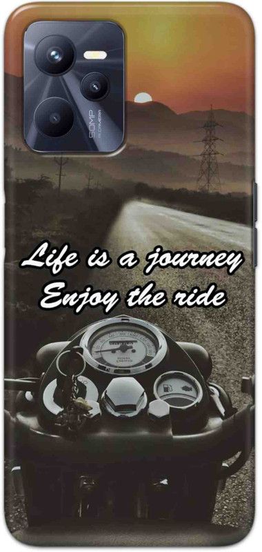NDCOM Back Cover for Realme Narzo 50A Prime Life is a Journey, Enjoy The Ride Printed  (Multicolor, Hard Case, Pack of: 1)