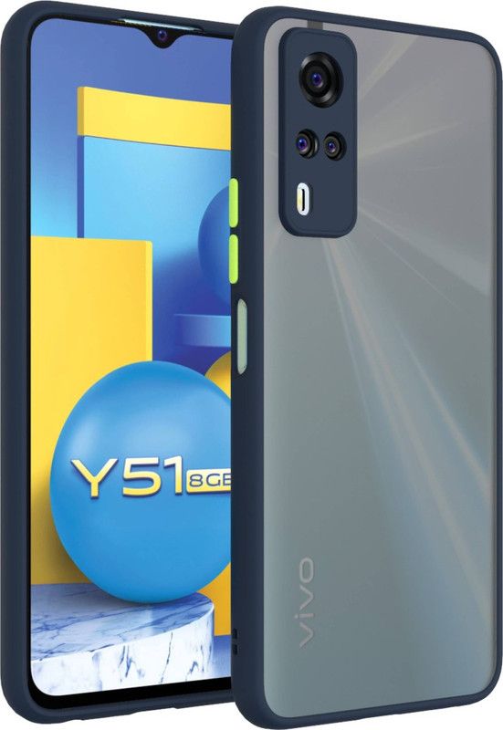 AOnes Back Cover for VIVO Y51  (Blue, Cases with Holder, Pack of: 1)
