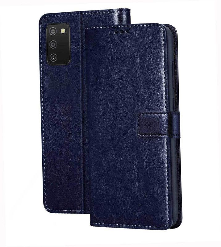 RRTBZ Flip Cover for Samsung Galaxy A03s  (Blue, Magnetic Case)