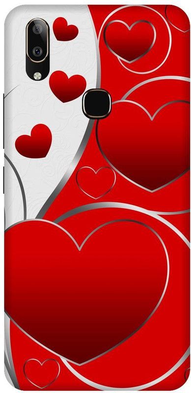KARJUN Back Cover for Vivo V9, Red Valentine Multicolour Printed  (Multicolor, Hard Case, Pack of: 1)