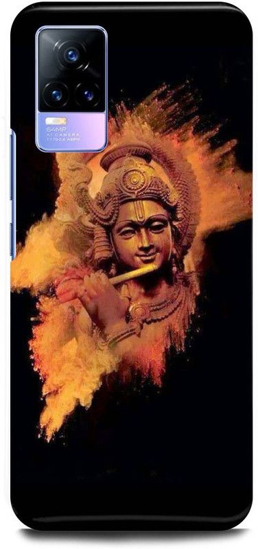 FIKORA Back Cover for vivo V21e 4G, V2061, RADHA, KRISHNA, KISHAN, KANHAIYA, KANHAJI  (Brown, Hard Case, Pack of: 1)