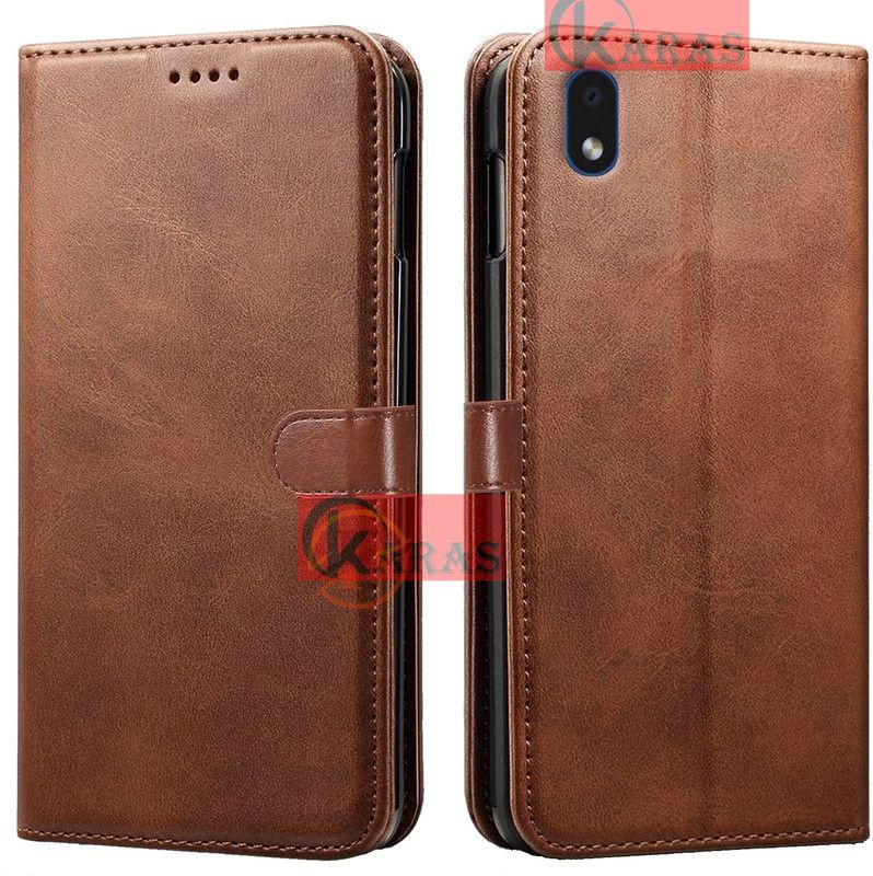 KARAS Flip Cover for Samsung M01 Core  (Brown, Dual Protection, Pack of: 1)