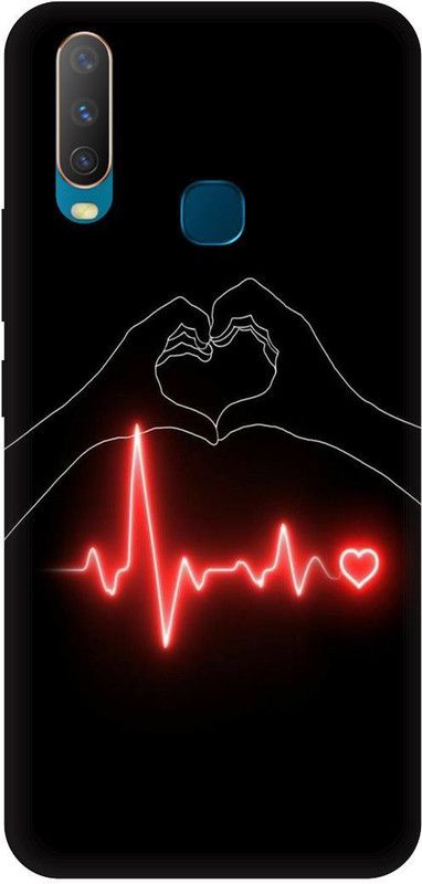 Zaplab Back Cover for Vivo Y12, 1904, Love,Heart Beat Printed  (Multicolor, Hard Case, Pack of: 1)