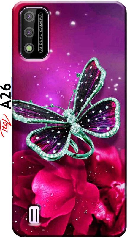 stroxy Back Cover for Itel A26  (Multicolor, Silicon, Pack of: 1)