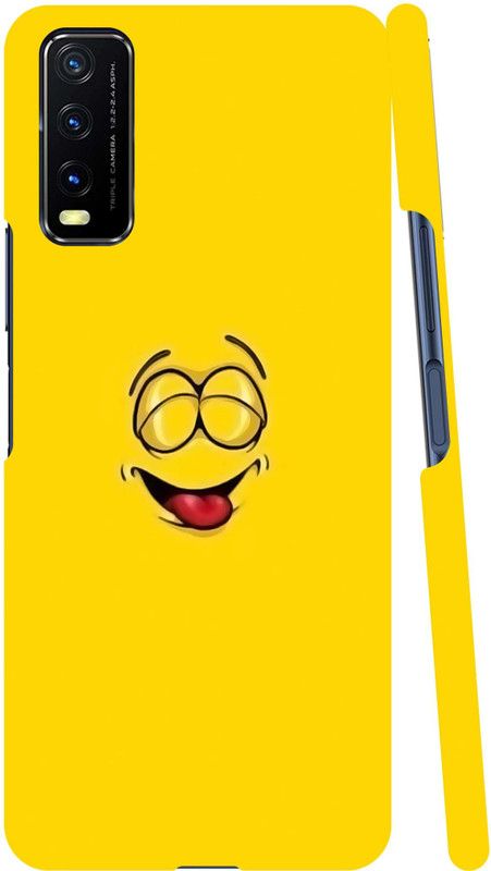 GS PANDA COLLECTIONS Back Cover for VIVO Y20  (Yellow, Black, Pack of: 1)