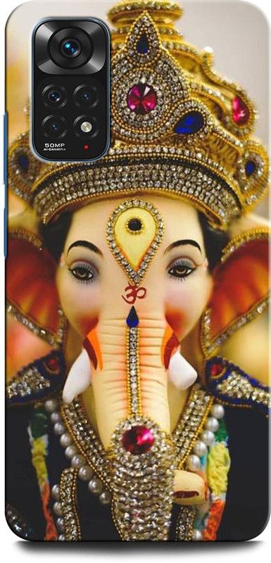 ORBIQE Back Cover for Redmi Note 11 GANESH JI, GANPATI, LORD GANESHA, GOD  (Multicolor, Hard Case, Pack of: 1)