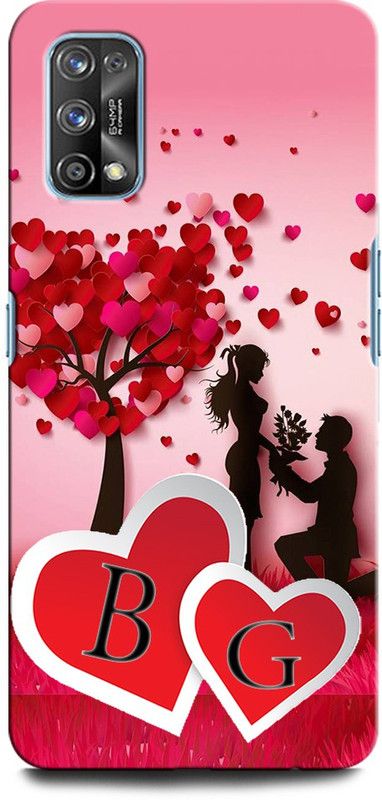 GRAFIQE Back Cover for Realme 7 Pro BG, B LOVE G, G LOVE B, B LETTER, G LETTER, BG NAME  (Multicolor, Shock Proof, Pack of: 1)