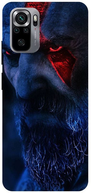 DIKRO Back Cover for REDMI Note 10S, MZB08PLIN, GOD, OF, WAR, GAME, KRATOS  (Blue, Hard Case, Pack of: 1)