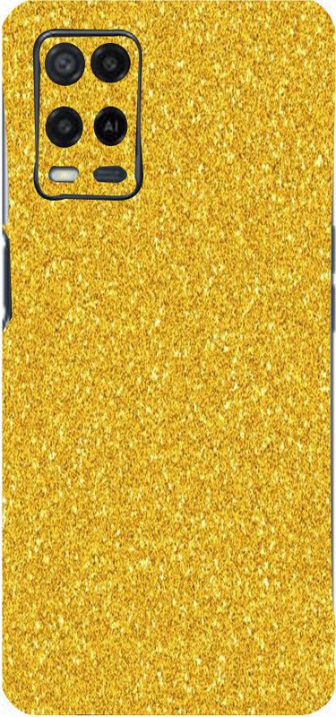 LAMHA Oppo A54, A54 Mobile Skin  (Ultra Super Shimmering Golden Glitter Skin With High Matte Finish.)