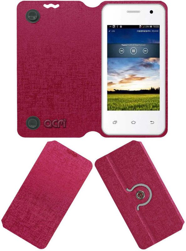 ACM Flip Cover for Karbonn Titanium A51 Plus  (Pink, Cases with Holder, Pack of: 1)