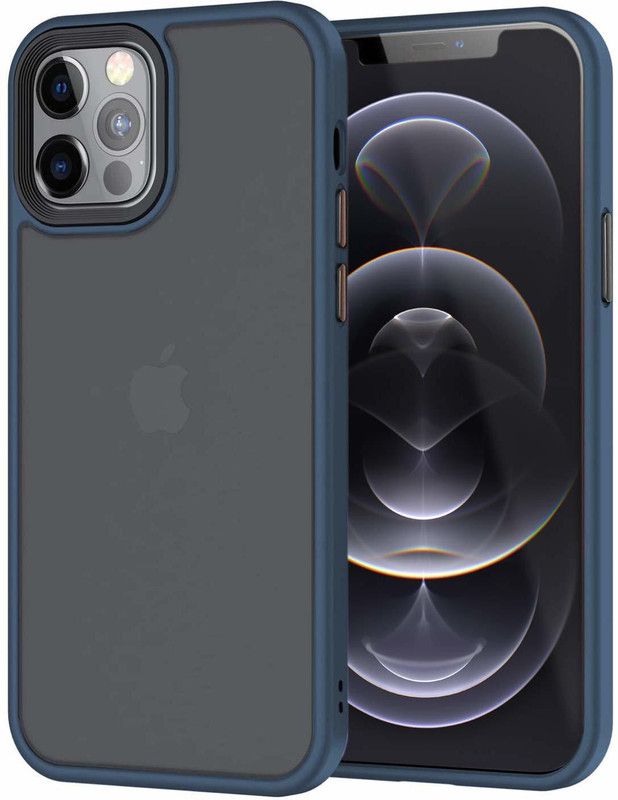 NaturalBuy Back Cover for Apple iPhone 12 & iPhone 12 Pro (SOMKE)  (Blue, Shock Proof)