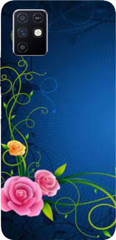 PrintCorner Back Cover for Infinix Note 10  (Blue, Grip Case, Silicon, Pack of: 1)