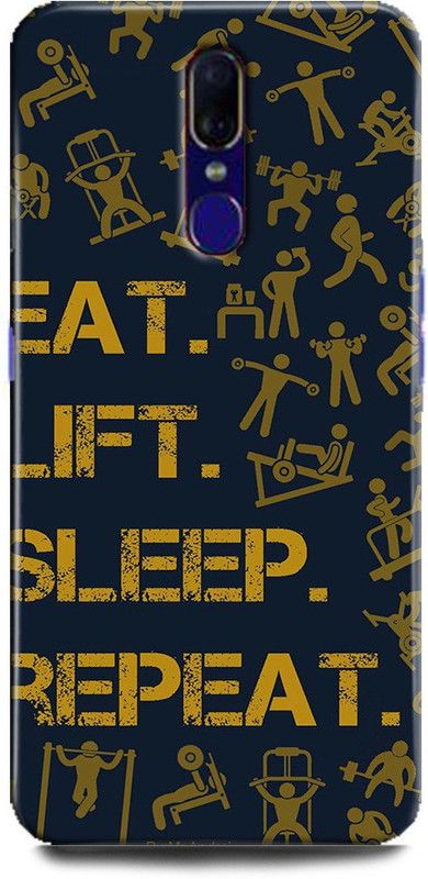 FIKORA Back Cover for OPPO F11/CPH1911 GYM PRINTED  (Multicolor, Hard Case, Pack of: 1)