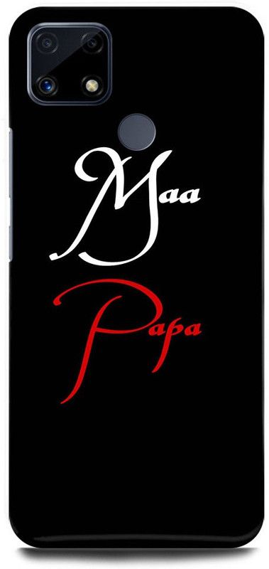 JUGGA Back Cover for Realme C12, RMX2189, MOM, DAD, MAA, PAA, LOVE  (Black, Hard Case, Pack of: 1)